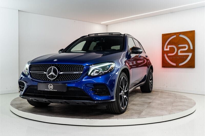 Blauw, metallic lak Gebruikt 2017 Mercedes GLC43 AMG AMG SUV | € 42.980 (Eerlijke prijs) - Afbeelding 1/4