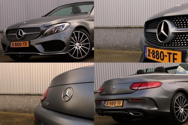 Occasion Mercedes C250 AMG line 211 PK (155 kW) 2016 Grijs, metallic lak Cabriolet