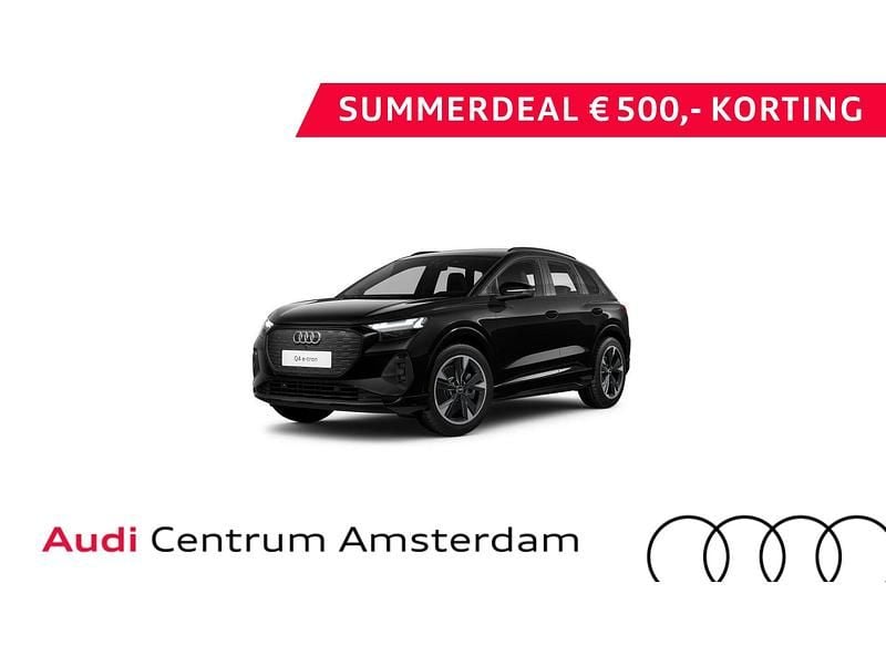 Zwart Gebruikt 2021 Audi Q4 e-tron Advanced Plus SUV | € 34.849 (Eerlijke prijs) - Afbeelding 1/4