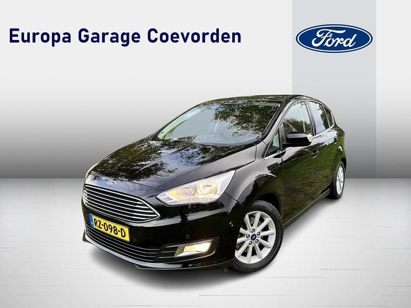 Zwart Gebruikt 2017 Ford C-MAX Titanium MPV | € 16.745 (Eerlijke prijs) - Afbeelding 1/4