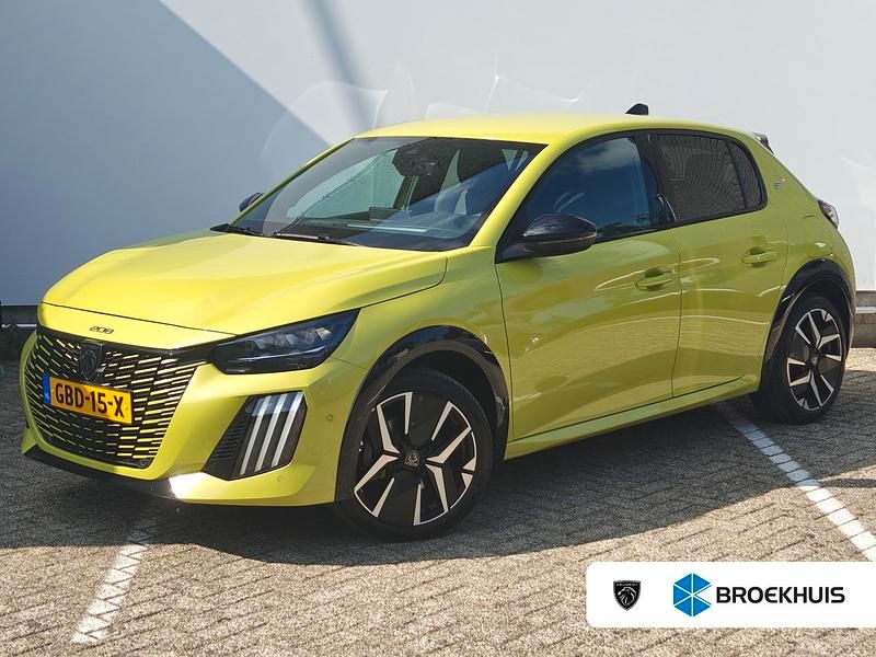 Geel Gebruikt 2024 Peugeot e-208 GTi Hatchback | € 25.395 (Duur) - Afbeelding 1/4