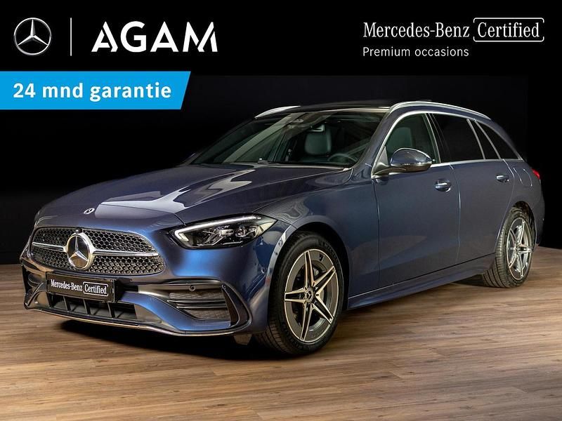 Blauw Gebruikt 2025 Mercedes C300 AMG line Stationwagen | € 52.950 (Eerlijke prijs) - Afbeelding 1/4
