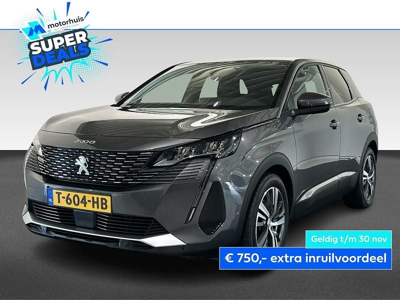 Grijs Gebruikt 2021 Peugeot 3008 Allure SUV | € 22.940 (Goede deal) - Afbeelding 1/4