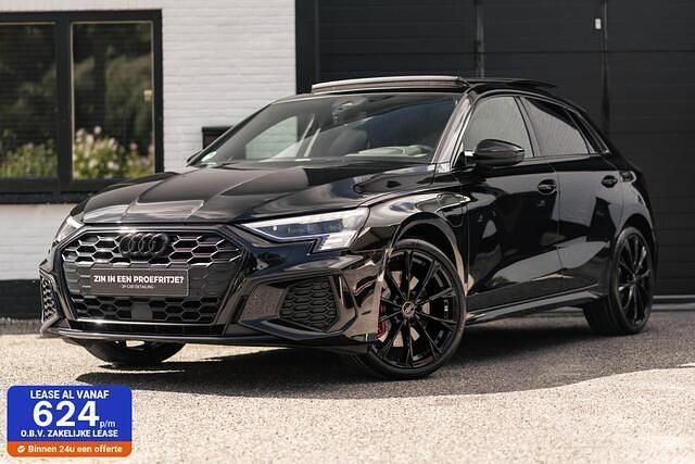 Zwart Gebruikt 2021 Audi A3 Sportback S-Line Hatchback | € 38.950 - Afbeelding 1/4