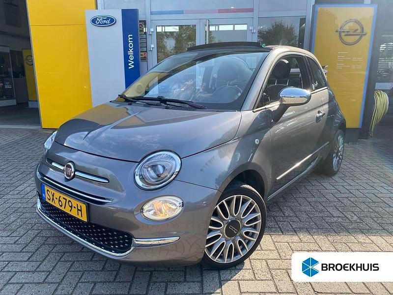 Grijs Gebruikt 2018 Fiat 500C Lounge Cabriolet | € 12.795 (Eerlijke prijs) - Afbeelding 1/4
