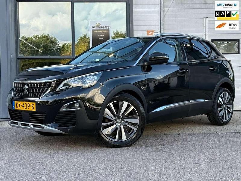 Zwart Gebruikt 2017 Peugeot 3008 SUV | € 13.999 (Eerlijke prijs) - Afbeelding 1/4