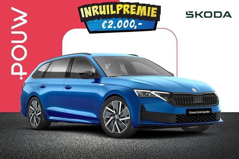 Blauw, metallic lak Gebruikt 2024 Skoda Octavia Business Line Stationwagen | € 43.750 (Iets duurder) - Afbeelding 1/4