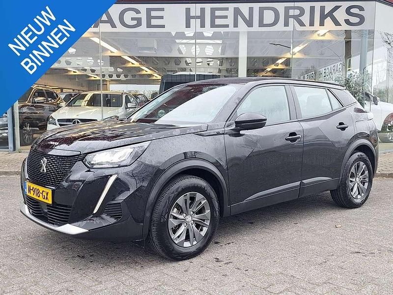 Zwart Occasion 2021 Peugeot e-2008 Active SUV | € 14.945 (Super prijs) - Afbeelding 1/4