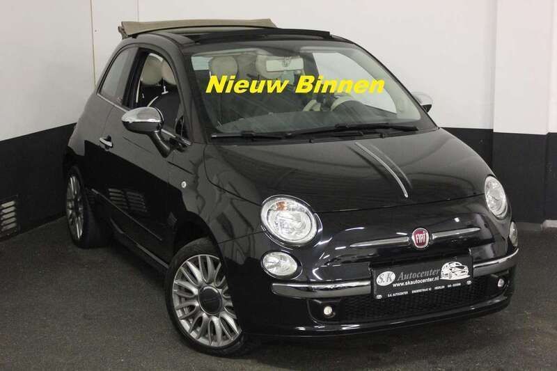 Zwart Gebruikt 2015 Fiat 500C Lounge Cabriolet | € 10.750 (Eerlijke prijs) - Afbeelding 1/4