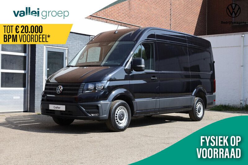 Zwart Nieuw 2024 VW Crafter Highline Van | € 47.505 (Iets duurder) - Afbeelding 1/4
