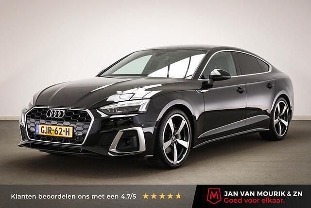 Zwart Gebruikt 2021 Audi A5 Sportback S-Line Hatchback | € 30.950 (Eerlijke prijs) - Afbeelding 1/4