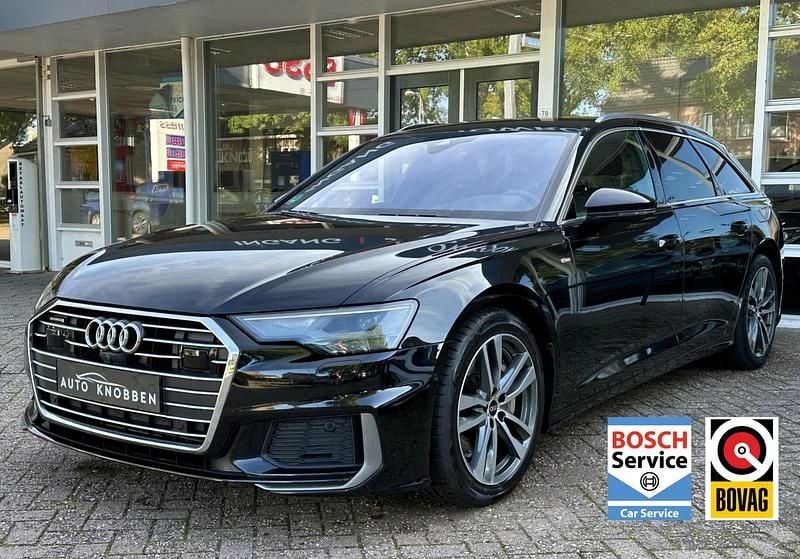 Zwart Occasion 2021 Audi A6 S-Line Stationwagen | € 31.900 (Super prijs) - Afbeelding 1/4