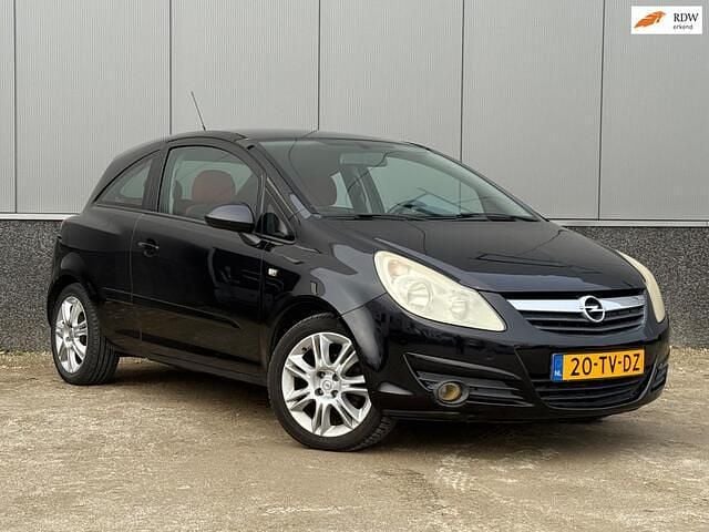 Zwart Gebruikt 2007 Opel Corsa Enjoy Hatchback | € 850 (Super prijs) - Afbeelding 1/4