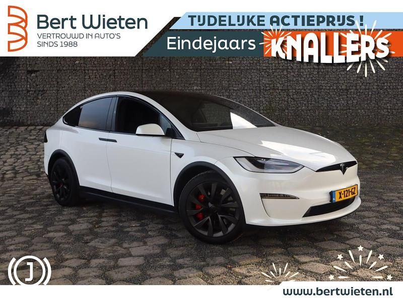 Wit (metallic) Gebruikt 2023 Tesla Model X Plaid SUV | € 84.995 - Afbeelding 1/3