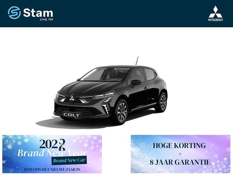 Zwart Nieuw 2025 Mitsubishi Colt Intense Hatchback | € 23.590 (Goede deal) - Afbeelding 1/4