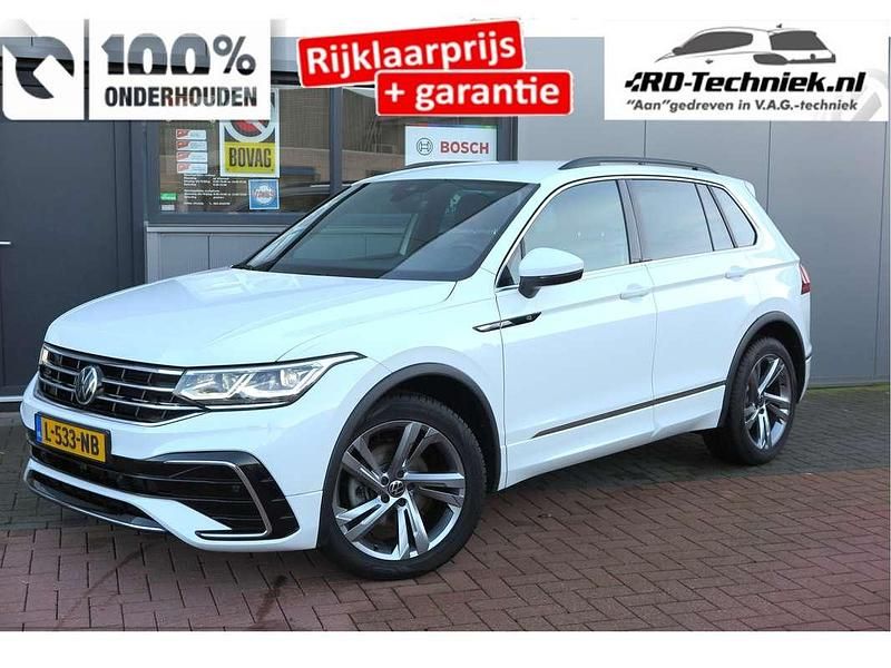 Wit (metallic) Occasion 2021 VW Tiguan R-line SUV | € 33.399 (Super prijs) - Afbeelding 1/4