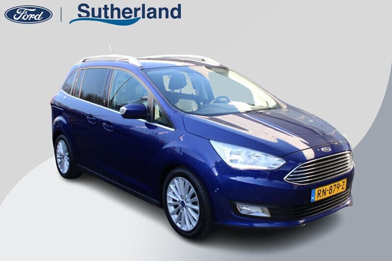Blauw Gebruikt 2018 Ford Grand C-Max Titanium MPV | € 10.400 (Goede deal) - Afbeelding 1/4