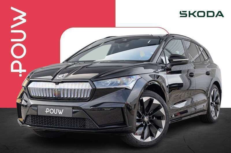 Zwart Nieuw 2024 Skoda Enyaq iV SportLine SUV | € 45.950 (Eerlijke prijs) - Afbeelding 1/4