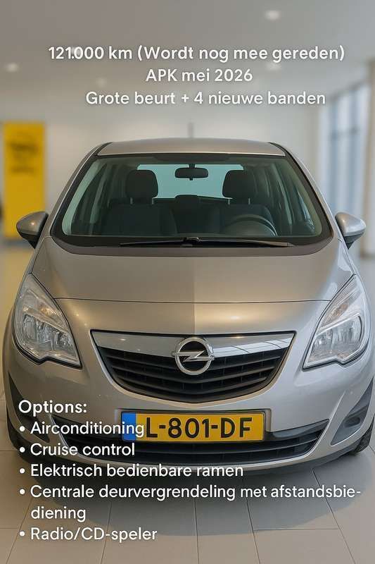 Bruin Gebruikt 2011 Opel Meriva Selection MPV | € 4.900 (Eerlijke prijs) - Afbeelding 1/4