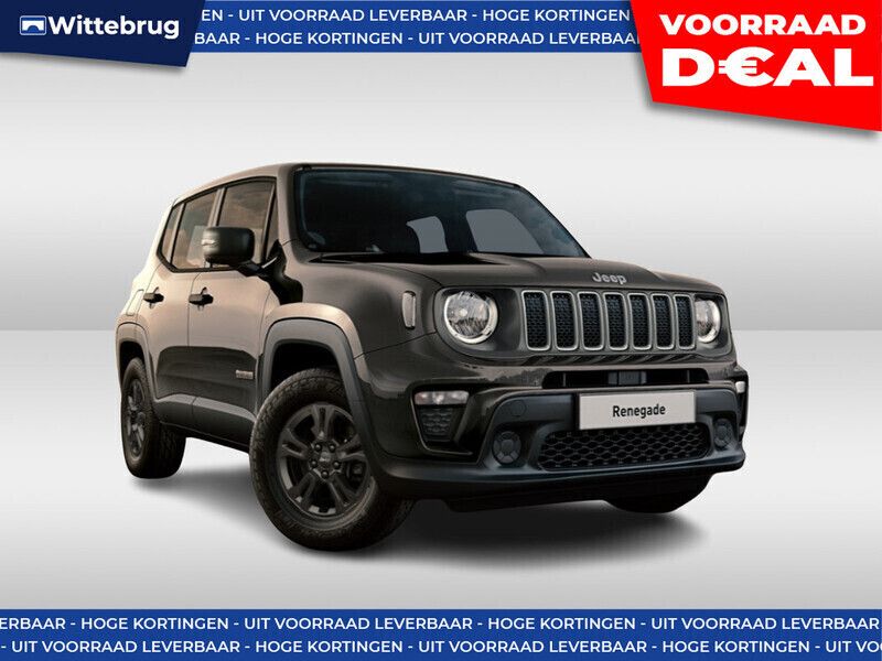 Zwart Nieuw 2024 Jeep Renegade Altitude SUV | € 32.888 (Super prijs) - Afbeelding 1/4