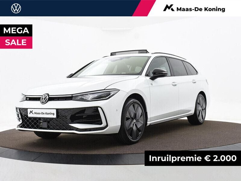 Wit Nieuw 2024 VW Passat R-line Edition Stationwagen | € 48.880 (Goede deal) - Afbeelding 1/4