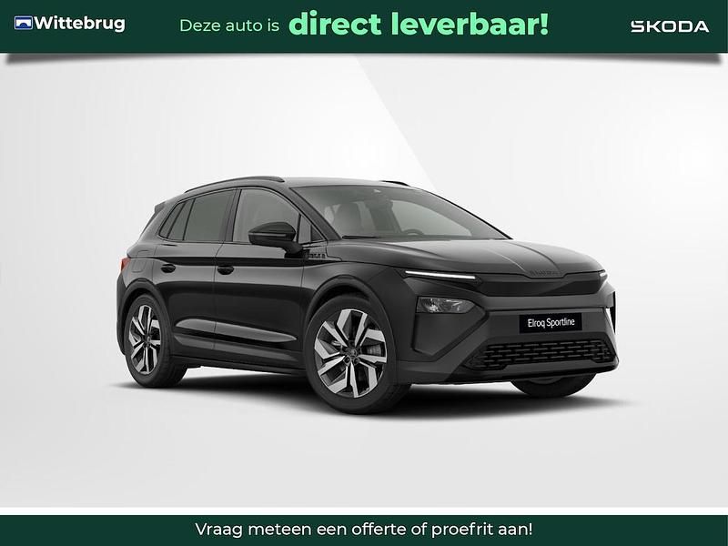 Zwart Nieuw 2025 Skoda Elroq SportLine SUV | € 42.999 (Goede deal) - Afbeelding 1/4