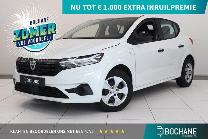 Wit Gebruikt 2021 Dacia Sandero Essentiel Hatchback | € 10.735 (Super prijs) - Afbeelding 1/4