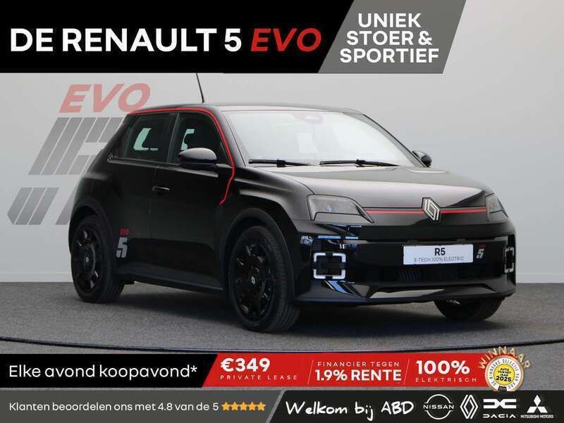 Zwart Nieuw 2025 Renault R5 Urban Hatchback | € 29.150 (Eerlijke prijs) - Afbeelding 1/2