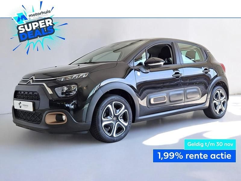 Zwart Gebruikt 2022 Citroën C3 PureTech Hatchback | € 13.940 (Eerlijke prijs) - Afbeelding 1/4