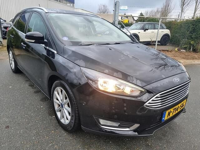 Occasion Ford Focus Titanium 125 PK (91 kW) 2018 Zwart (metallic) Stationwagen