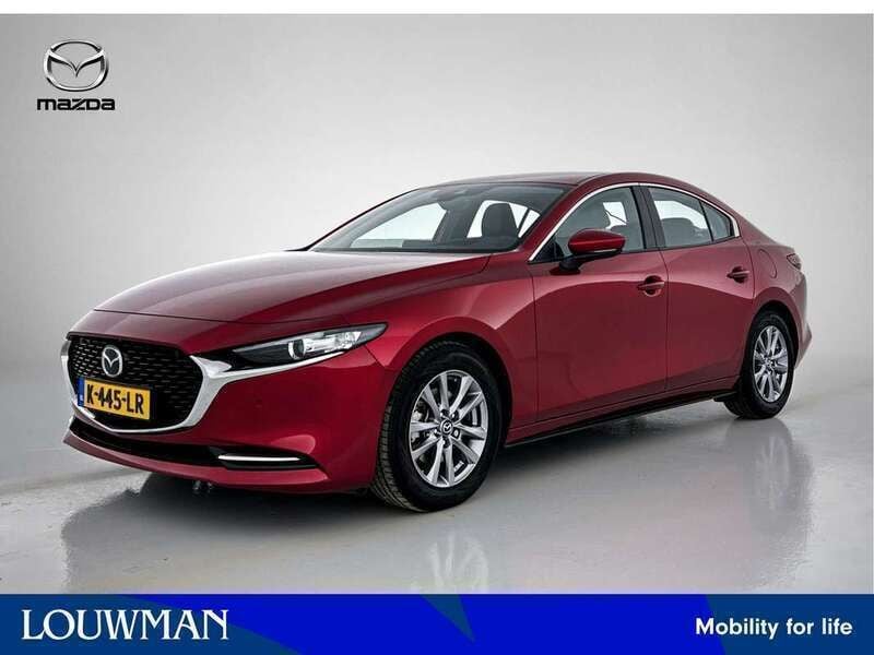 Rood Gebruikt 2021 Mazda 3 Comfort Sedan | € 25.795 (Eerlijke prijs) - Afbeelding 1/3