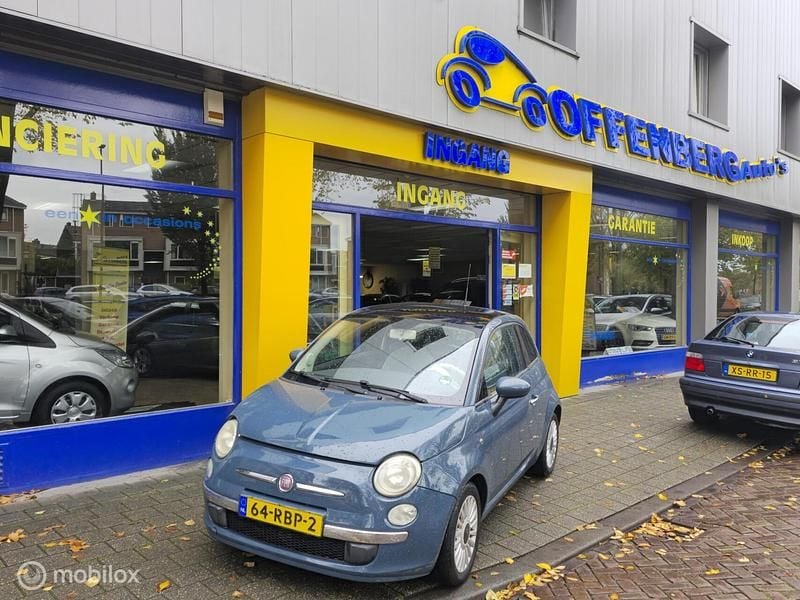 Blauw Gebruikt 2008 Fiat 500 Lounge Hatchback | € 3.995 (Eerlijke prijs) - Afbeelding 1/4