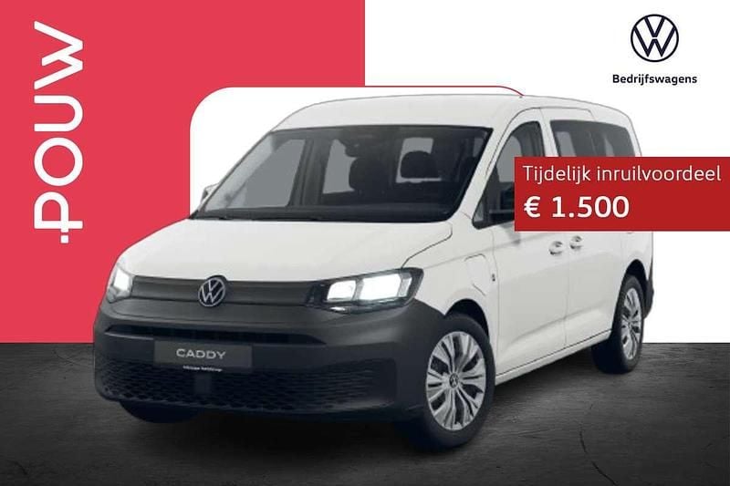 Wit Nieuw 2025 VW Caddy Maxi MPV | € 44.150 (Eerlijke prijs) - Afbeelding 1/4