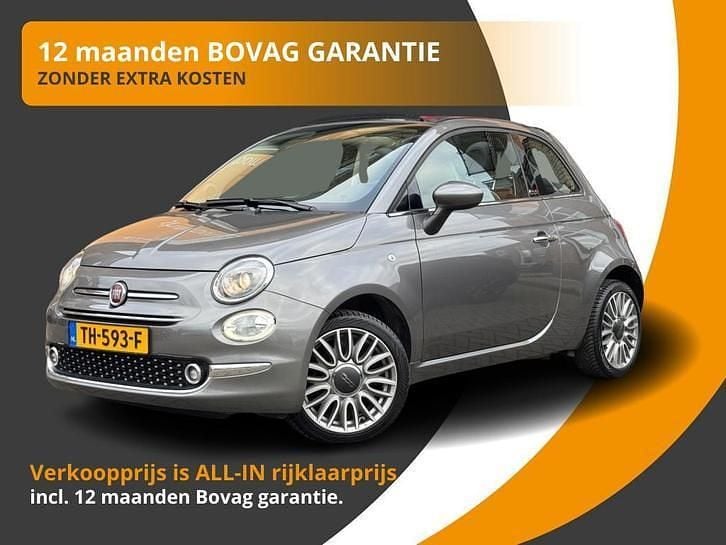 Grijs Gebruikt 2018 Fiat 500C Lounge Cabriolet | € 10.400 (Goede deal) - Afbeelding 1/3