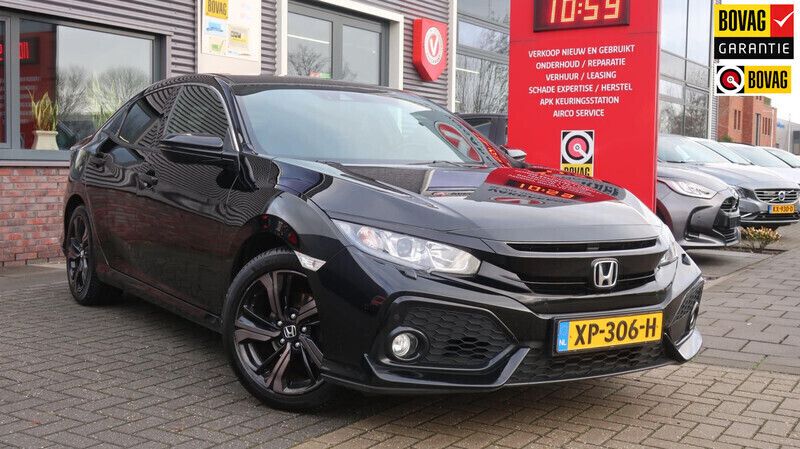 Zwart Gebruikt 2019 Honda Civic Elegance Hatchback | € 18.995 (Eerlijke prijs) - Afbeelding 1/4