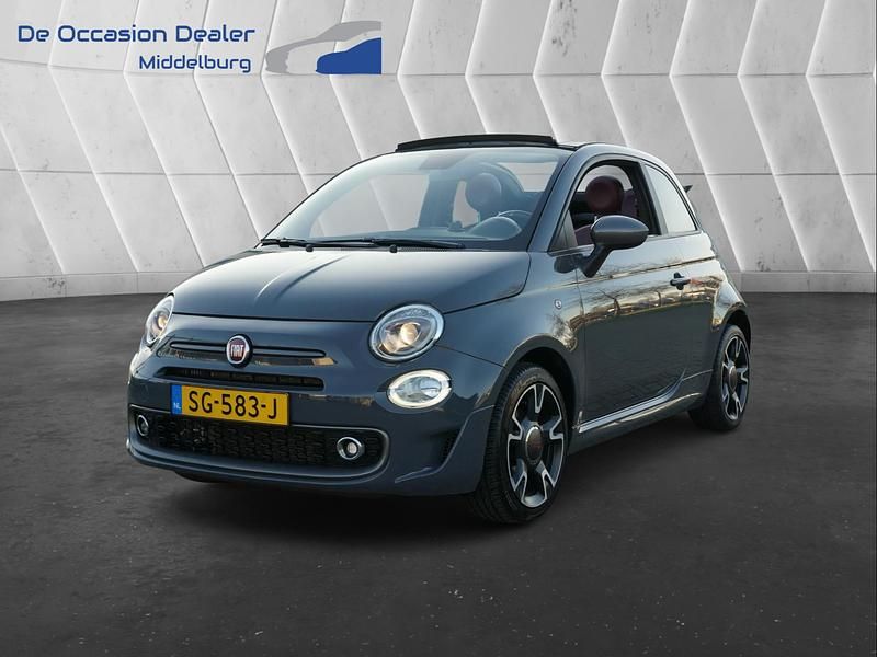 Grijs Gebruikt 2018 Fiat 500C Sport Cabriolet | € 10.950 (Eerlijke prijs) - Afbeelding 1/4
