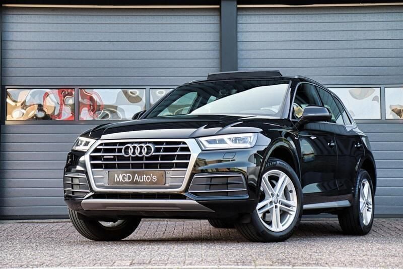 Zwart Gebruikt 2018 Audi Q5 S-Line SUV | € 34.950 (Eerlijke prijs) - Afbeelding 1/4
