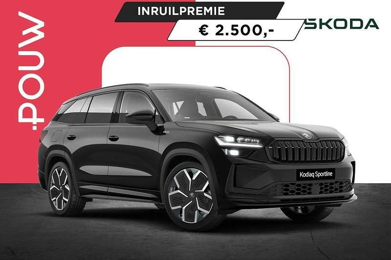 Zwart Nieuw 2024 Skoda Kodiaq Business Line SUV | € 57.750 (Eerlijke prijs) - Afbeelding 1/4