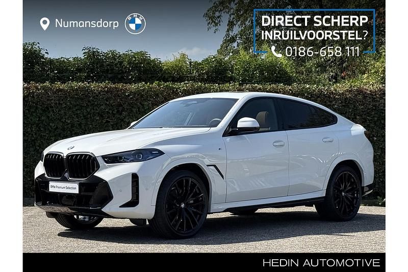 Wit Gebruikt 2024 BMW X6 M Sport SUV | € 106.895 (Eerlijke prijs) - Afbeelding 1/3