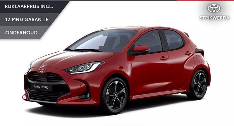 Rood Nieuw 2025 Toyota Yaris Hybrid Executive Hatchback | € 33.995 (Eerlijke prijs) - Afbeelding 1/4