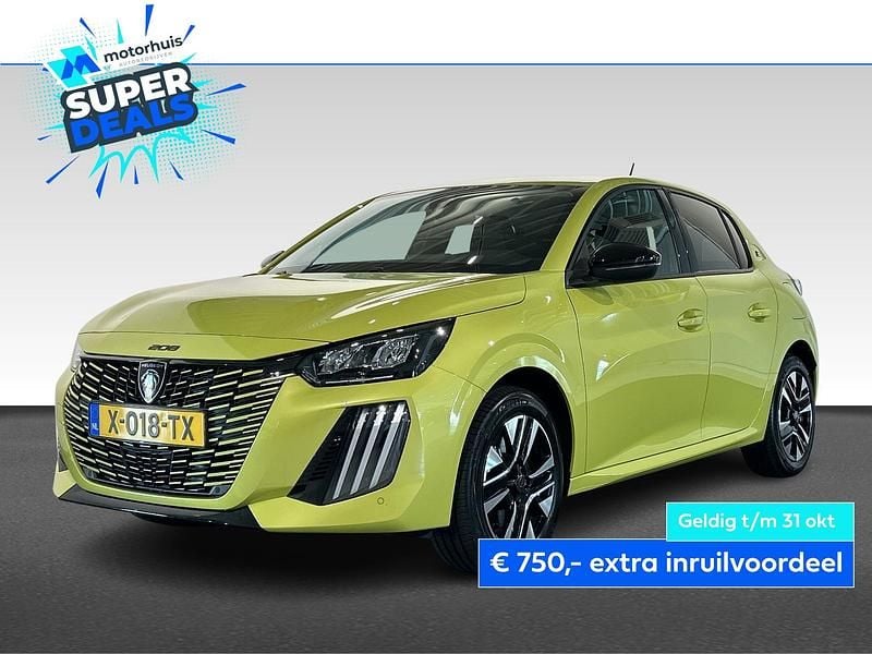Geel Gebruikt 2024 Peugeot e-208 Style Hatchback | € 23.940 (Eerlijke prijs) - Afbeelding 1/4