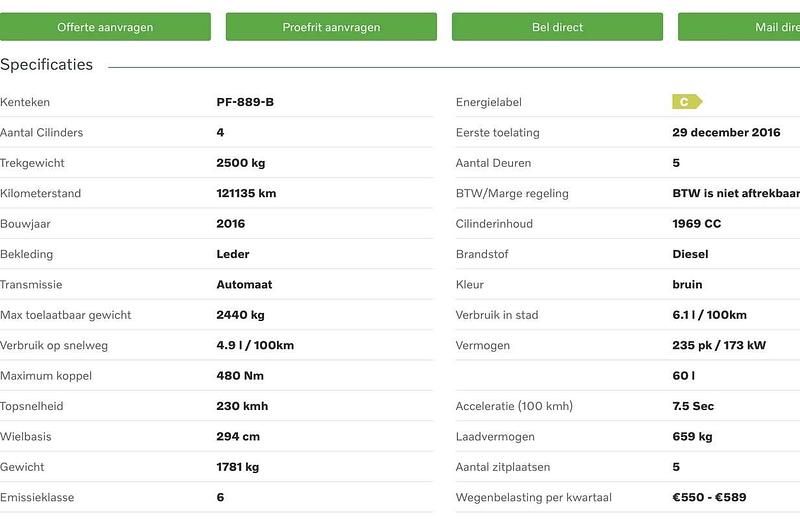Occasion Volvo V90 Pro 235 PK (172 kW) 2016 Bruin Stationwagen