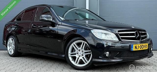 Zwart Gebruikt 2008 Mercedes C200 AMG Sedan | € 6.950 (Eerlijke prijs) - Afbeelding 1/4