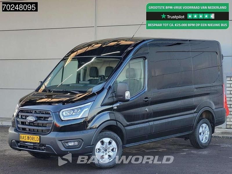 Zwart Nieuw 2024 Ford Transit Limited Van | € 35.950 (Super prijs) - Afbeelding 1/3