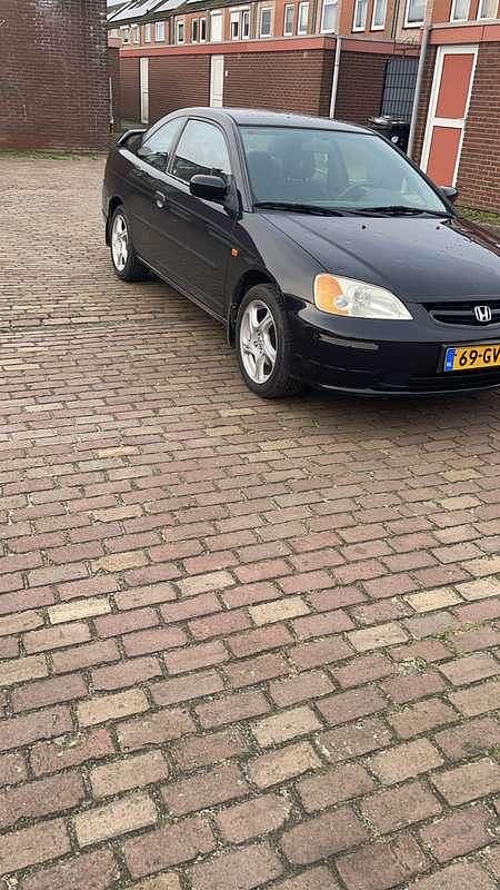 Zwart Gebruikt 2001 Honda Civic LS Coupé | € 1.000 (Super prijs) - Afbeelding 1/4