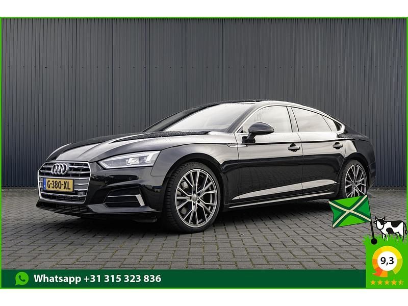 Zwart Gebruikt 2019 Audi A5 Sportback Design Hatchback | € 25.450 (Super prijs) - Afbeelding 1/4