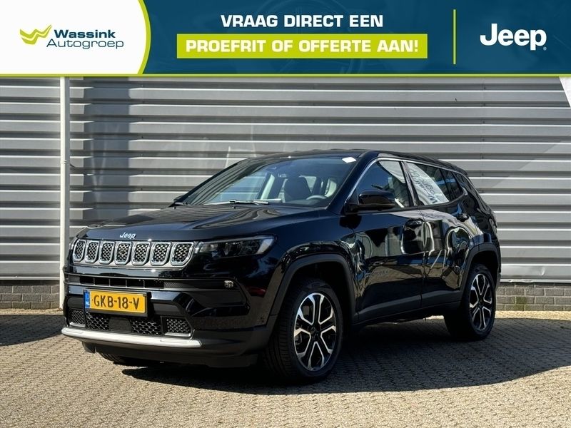 Zwart Nieuw 2024 Jeep Compass Altitude SUV | € 39.440 (Eerlijke prijs) - Afbeelding 1/4
