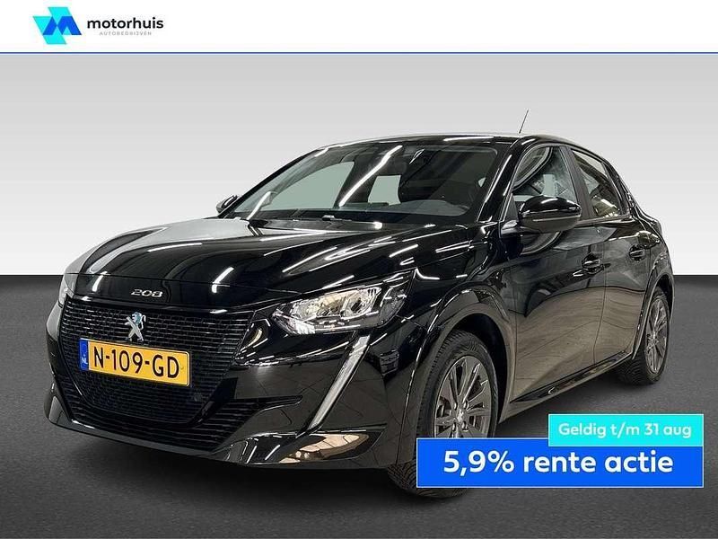 Zwart, metallic lak Gebruikt 2021 Peugeot e-208 Active Hatchback | € 14.430 (Super prijs) - Afbeelding 1/4
