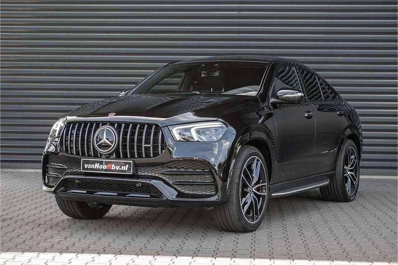 Zwart Gebruikt 2021 Mercedes GLE350e AMG line Coupé | € 69.900 (Eerlijke prijs) - Afbeelding 1/4