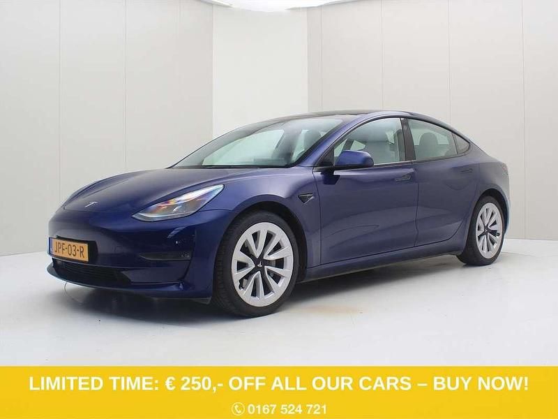 Blauw Occasion 2021 Tesla Model 3 Long Range AWD Sedan | € 27.900 (Eerlijke prijs) - Afbeelding 1/4